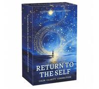 Shein Baraja de 54 cartas de oráculo, Regreso al Yo, diseño estético de cielo estrellado azul para lectura personal y coleccionismo, juegos de cartas, 12*7c