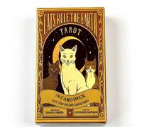 Shein Baraja de 78 cartas Cats Rule The Earth Tarot, cartas para revelar verdades ocultas y guiarte a través de los eventos inesperados de la vida diaria (L