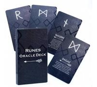 Shein Baraja de cartas de oráculo de runas, cartas de adivinación con sabiduría antigua, guía espiritual, símbolos místicos, herramienta de meditación, rega