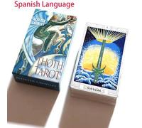 Shein Baraja de Cartas de Tarot de Thoth en español de alta calidad, juego de mesa para adivinación e introspección, cartas de orientación espiritual para c