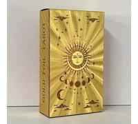 Shein Baraja de tarot con lámina dorada - 78 cartas impermeables con folleto de instrucciones para una adivinación precisa y fácil, cartas de tarot para pri