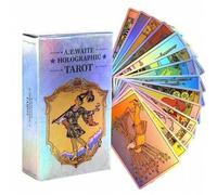 Shein Baraja de Tarot de Refracción de Color Avanzada - Juego completo con acabado luminoso e iconografía esotérica tradicional para practicantes adultos