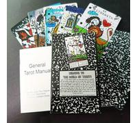 Shein Baraja de Tarot Rider-Waite de 78 cartas, set para colorear y pintar para principiantes, incluye palabras clave de las cartas, tamaño estándar para ad