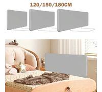 Shein Barandilla de cama plegable con protección anticaídas, altura ajustable, portátil, gris, para viajes, fácil montaje, 180 cm