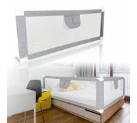 Shein Barandilla para cama infantil de 180/200 cm, altura regulable (70-98 cm), plegable, protección contra caídas para niños pequeños, barandilla para cama
