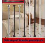 Shein Barra de cortina extensible de acero inoxidable sin taladro, extra larga, para cortina de ducha, cortina de ventana, barra de armario, barra extensibl