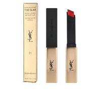 Shein Barra de labios mate fina y translúcida Rouge Pur Couture de Yves Saint Laurent, 21 Rouge Paradoxe, 2 g