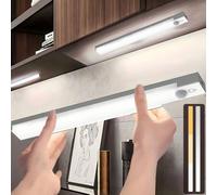 Shein Barra de luz LED con sensor de movimiento recargable inalámbrica, luces con sensor de movimiento para debajo de gabinetes, iluminación debajo del most