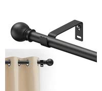 Shein Barra para cortinas, conjunto de barra para cortinas ajustable de pequeño diámetro con puerta de cristal corrediza, para patio, dormitorio, cocina, en