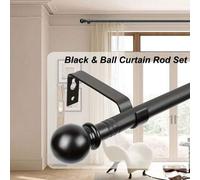 Shein Barras de cortina para ventanas de 54-156 pulgadas, juego de barras de cortina de ducha decorativas de 5/8 pulgadas, barra de cortina de ventana única