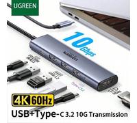 Shein Base de expansión 6 en 1 CM511 Tipo-C, USB 3.2 de alta velocidad, Thunderbolt 4K 60 Hz, interfaz HDMI, extensor, compatible con Apple Mac, portátiles