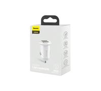 Shein Baseus Grain Pro Car Charger 2X USB - White