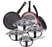 Shein Batería 7 piezas S.Ignacio Faro y Set 3 sartenes Ø20/Ø24/Ø28 cms, aluminio forjado, antiadherente, inducción. Envío gratuito en 24/48 horas Colección