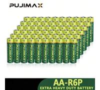 Shein Batería de Carbono AA PUJIMAX 4/20/40/60pcs, adecuada para control remoto, reloj despertador, timbre, cocina de gas, calentador de agua, llaves del co