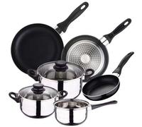 Shein Batería de cocina 5pc acero inox + Set 3 sartenes Ø16Ø20Ø24 alu prensado. Envío gratuito en 24/48 horas