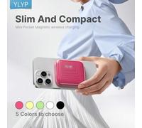 Shein Batería portátil compacta y delgada YLYP Slim Mini Pocket Magnetic, cargador inalámbrico portátil de 5000mAh compatible con carga rápida PD de 22.5W p