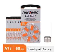 Shein Baterías para audífonos A13 13A 13 P13 PR48 1.45V RAYOVAC EXTRA Baterías de aire de zinc para amplificadores de sonido, auriculares, BTE, CIC, RIC