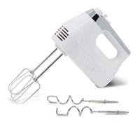 Shein Batidora de Varillas Eléctrica 400W✅Envíos 24/48 h✅ Amasadora de Mano Especial Repostería 5 Velocidades + Turbo, Briebe, HM1174WHT, Blanco