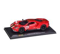 Shein Bburago 1:32 Escala 2022 GT Heritage Edition Modelo de Coche de Aleación - Edición Limitada de Carreras Roja Coleccionable con Estuche de Exhibición