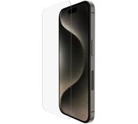 Shein Belkin protector de pantalla ScreenForce TemperedGlass con revestimiento para iPhone 15 Pro, claridad y nitidez cristalinas, antiarañazos, bandeja de