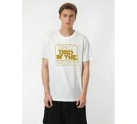 Shein "BEST DAD IN THE GALAXY" Letters Print Casual Crew Neck Short Sleeves For Men, Quick-drying Comfy Casual Summer T-Shirt For Daily Wear Work Out And Va