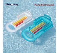 Shein Bestway 43028 Cama flotante inflable de ocio para piscina, silla de salón inflable de piscina de ocio con reposacabezas, cama de agua inflable con res
