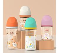 Shein Biberones de vidrio para bebé, 160ml/5.4oz, 240ml/8.1oz