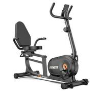 Shein Bicicleta reclinada, capacidad de peso de 150 kg y resistencia de 8 niveles, bicicleta reclinada magnética con monitor LCD, agarre de frecuencia cardí