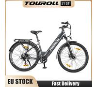 Shein Bicicleta Touroll J1 ST con motor de 250 W, ruedas de 27,5 pulgadas, batería de 561,6 Wh, autonomía de 100 km, freno de disco mecánico y freno eléctri