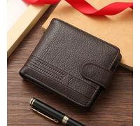 Shein Billetera de hombre de PU, modelo nuevo con cierre de cremallera y broche, monedero de comercio transfronterizo para hombres, billetera mini, billeter
