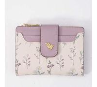Shein Billetera plegable compacta con botón metálico con diseño de hoja, minimalista y práctica, multifuncional para mujer, billetera, monedero, billetera p