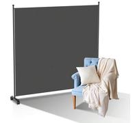 Shein Biombo plegable con ruedas, 187x181x30cm/263x181x30cm/228x181x30cm, mampara plegable de 1/3/4 piezas, para oficinas y balcones, mampara de fibra de po