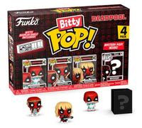 Shein Blister 4 Figuras Bitty Pop Marvel Deadpool Sleepover - Figura Pop Edición Limitada Coleccionista - Marvel Deadpool Sleepover - Figura Pop Diseño Deta