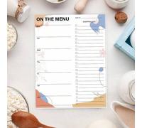 Shein Bloc de notas magnético para planificación de comidas semanales, páginas desprendibles, lista de compras, adecuado para vuelta al colegio, artículos e