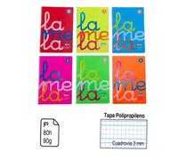 Shein Bloc Lamela cuadrovia 3mm A4 pack 6u Original BLOC ESPIRAL LAMELA TAPA POLIPROPILENO 80 hojas 90 G. cuaderno folio fluorescente 80 hojas 6 colores su