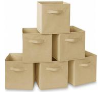 Shein Bloom Store-Cubos de almacenamiento de 31 x 31 x 31 cm pulgadas, paquete de 6 contenedores de almacenamiento grandes y resistentes, asas dobles, plega