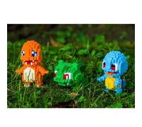 Shein Bloques de construcción de 200-400 piezas de Pokémon, monstruos de bolsillo como Growlithe y Gyarados, decoración de habitación, adornos navideño