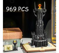 Shein Bloques de construcción arquitectónicos del Castillo de la Torre de Ideas Lord, kit de construcción del Libro Mágico de la Torre Oscura, maqueta arqui