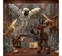 Shein Bloques de construcción artísticos "Rob-Lox 99 noches en el bosque", se pueden colocar en el escritorio o estantería, ensambla un búho y un ciervo mis