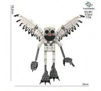 Shein Bloques de construcción artísticos "Rob-Lox 99 noches en el bosque", se pueden colocar en el escritorio o estantería, ensambla un búho y un ciervo mis