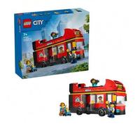 Shein Bloques de construcción de autobús de dos pisos rojos de 60407 con vista panorámica de la serie Lego City, regalo para niños