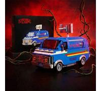 Shein Bloques de construcción de juguete de vehículo de ciencia ficción de estilo retro de los años 80, set de modelo de coche, furgoneta y ciudad misterios