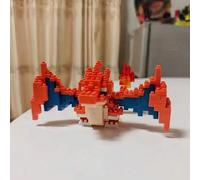 Shein Bloques de construcción de Pokémon, bloques de modelo en miniatura del personaje de dibujos animados Pikachu, juego educativo de gráficos, juguetes pa
