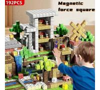 Shein Bloques magnéticos - Construye el mundo de las minas Edición magnética, juguetes de construcción de cubos magnéticos para niños y niñas, juguetes Mont