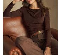 Shein Blusa asimétrica con diseño de hombro asimétrico, estilo moderno, elegante, urbano, romántico, western, punk, Y2K, country, festival de música, vintag