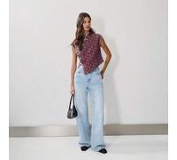 Shein Blusa con cuello mao, abertura diagonal y botones anudados de estilo chino. Presenta un ajuste ceñido, una silueta corta, botones verdes claros anudad