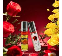 Shein Bola aromática de aceite árabe, 6ml, aceite de bola con fragancia de rosa roja y rosa amarilla, compacta y conveniente para llevar, adecuada para uso