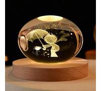 Shein Bola de luminosa en 3D, luz nocturna colorida alimentada por USB, decoración de escritorio para el hogar, regalo perfecto para Navidad, Halloween, Acc