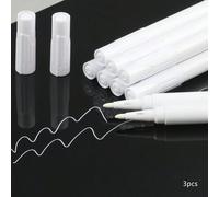 Shein Bolígrafo De Tiza Líquida Blanca Para Pizarra, Bolígrafo Para Tablero De Escritura Led, Bolígrafo Para Etiquetado De Pegatinas, Rotulador Borrable, 3