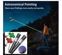 Shein Bolígrafo puntero láser de alta potencia, linterna con puntero láser de haz rojo/verde, Body de aleación de aluminio, recargable por USB, con múltiple